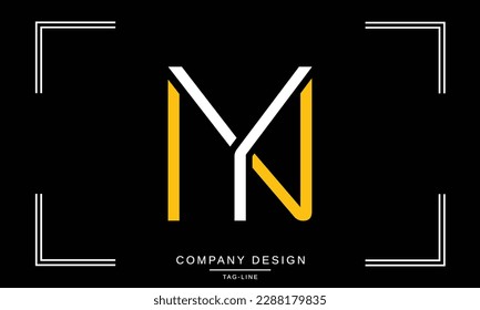 NY, YN, Abstract Letters Logo Monogram