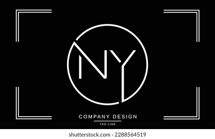 NY, YN, Abstract Letters Logo Monogram