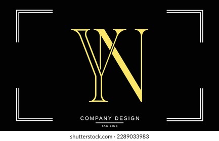 NY, YN, Abstract Letters Logo Monogram
