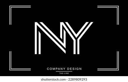 NY, YN, Abstract Letters Logo Monogram