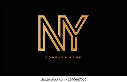 NY, YN Abstract Letters Logo Monogram