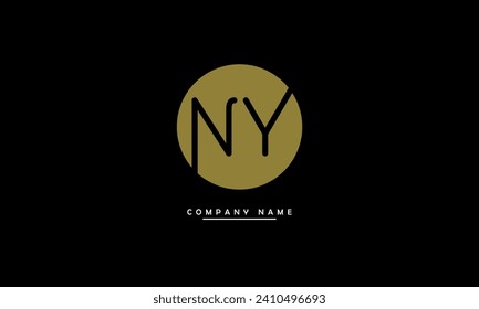 NY, YN, Alphabets Letters Logo Monogram