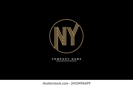 NY, YN, Alphabets Letters Logo Monogram