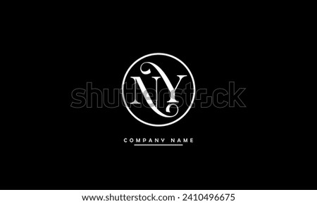 NY, YN, Alphabets Letters Logo Monogram