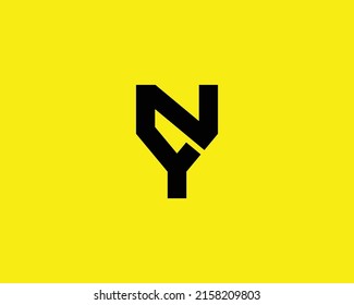 NY YN logo design vector template