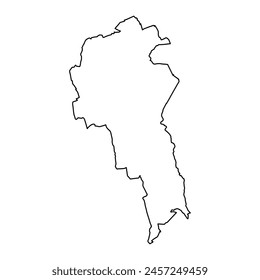 Landkarte von Nyandarua, administrative Abteilung von Kenia. Vektorillustration.