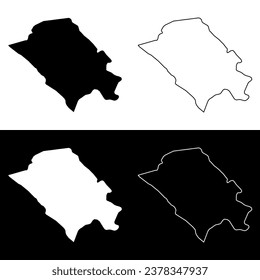 Nyanga province map, administrative division of Gabon. Vector illustration.