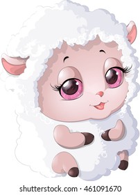 nyashnye sheep on a white background