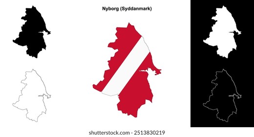 Mapa da comuna de Nyborg