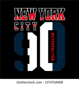 Nyc 90 typography for design clothes graphics for print product number tshirt 