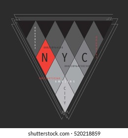 Nyc amazing city typography, t-shirt graphics, vectors