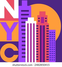 nyc background for print, poster, card