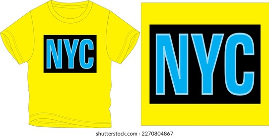 nyc box 2 color graphic design vector illustration