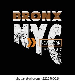 NYC Bronx illustration typography. perfect for t shirt design