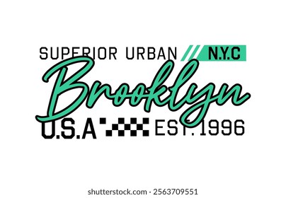 NYC Brooklyn design typography vintage t shirt