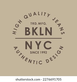 NYC brooklyn emblem minimalistic badges