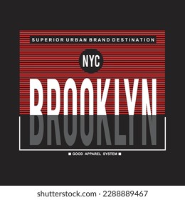nyc brooklyn usa design typography vector illustration for print