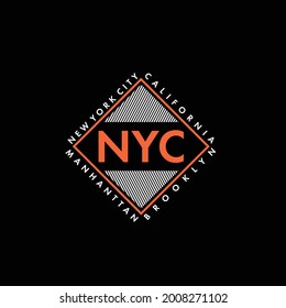 Nyc California New York City Manhanttan Stock Vector (Royalty Free ...