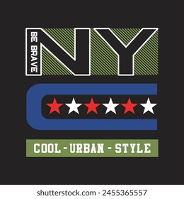 nyc cool urban style design typography vector illustration