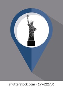 NYC design over gray background, vector illustration