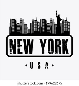 NYC design over white background, vector illustration