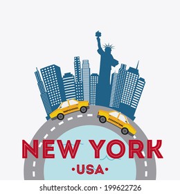 NYC design over white background, vector illustration