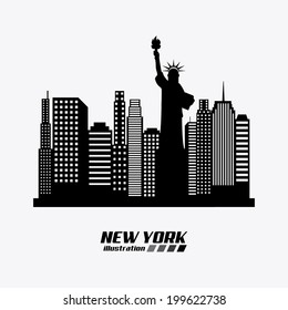NYC design over white background, vector illustration