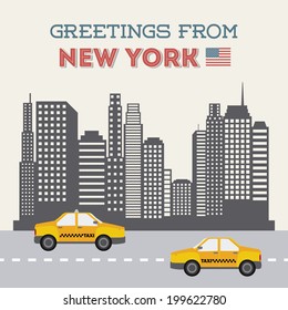 NYC design over white background, vector illustration