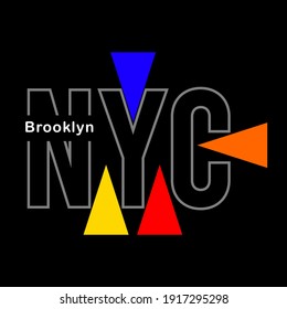 nyc design typography for print t shirt