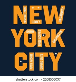 NYC districts t-shirt print design