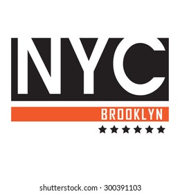 NYC fashion typography, t-shirt graphics, vectors