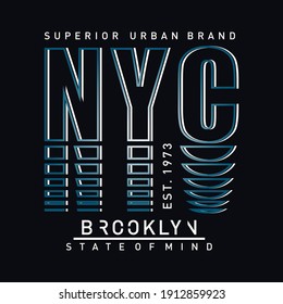 Nyc graphic design typography for t shirt print,vectors