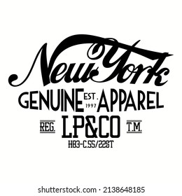 Nyc graphic design typography for t shirt print,vector illustration
