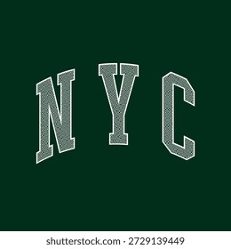 NYC Graphic Tee T-Shirt Logo, Vektorgrafik
