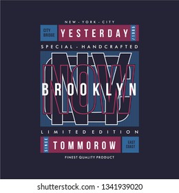nyc graphic typography design vector for printed t shirt and other use