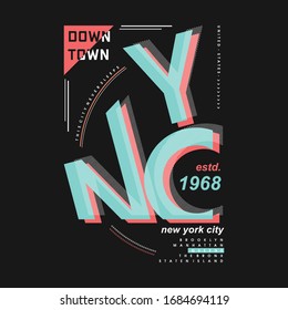 nyc graphic typography vector design good for t shirt print