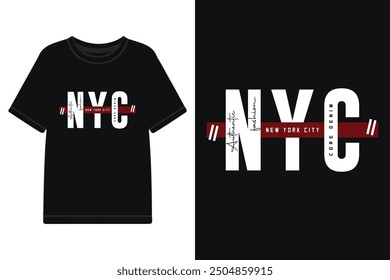 NYC lettering modern typography t shirt design, nyc city streetwear t shirt design