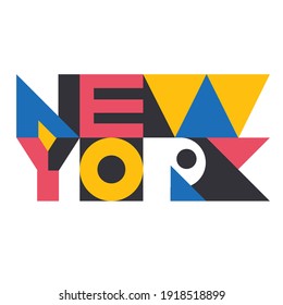 NYC logo for prints on clothing, t-shirts, banner, flyer, cards, souvenir, poster