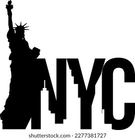 NYC diseño de símbolo de logotipo vectorial