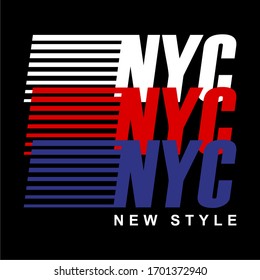 NYC, NEW STYLE, WORDS DESIGN, SCREEN PRINTING, T SHIRT, EMBOSS.