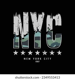 NYC new york city Illustration typography for t shirt, poster, logo, sticker, or apparel merchandise