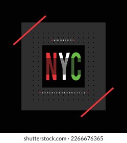 NYC New York City illustrator typography vector  graphic t shirt design for all types of fashion garment apparel industries and etc.,