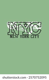 NYC New York City Simply T-shirt Design 