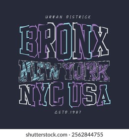 NYC New york city stylish t-shirt and apparel abstract design. Vector print, typography, poster