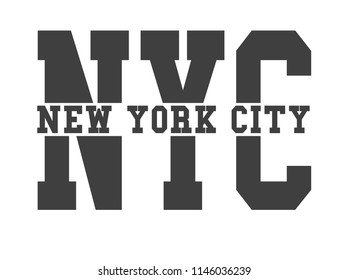 NYC New York City T-shirt slogan print poster vector illustration