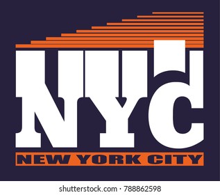 NYC. New York City. T-shirt graphics.