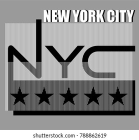 NYC. New York City. T-shirt graphics.