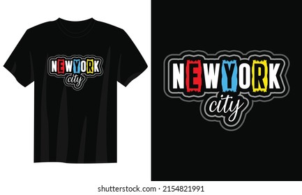 NYC new york city typography t shirt design, motivational typography t shirt design, inspirational quotes t-shirt design
