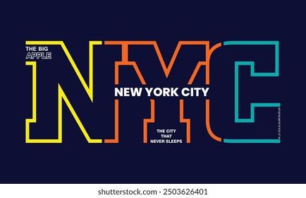 NYC New York City,Vintage typography design in vector illustration.clothing,t shirt,apparel and other uses.Abstract design with the grunge and denim style. Vector print, typography, poster.