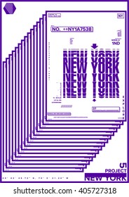 NYC / NEW YORK DISTRICT / Stock Vector Illustration: T-Shirt Design / Print Design